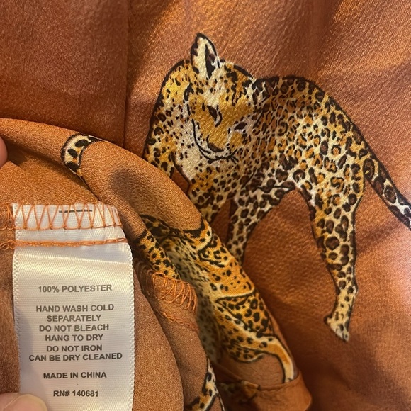 Unique Vintage Cheetah Fit & Flare Dress SZ XL/14 - Picture 6 of 6